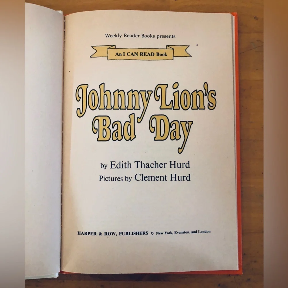 Johnny Lion's Bad Day Book 1970 hardcover